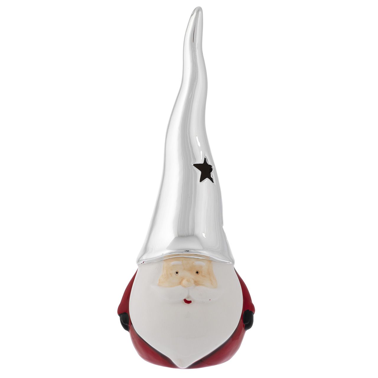 BABBO NATALE DIFFUSORE H. 23 con cappello argento